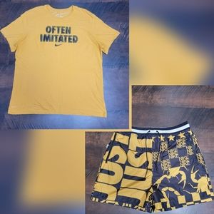 Men's Nike Sportswear T-shirt Shorts Bundle 2XL